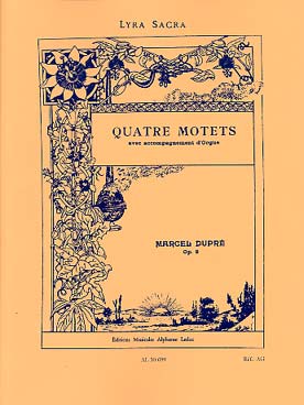 Illustration de 4 Motets op. 9 pour chœur SATB et orgue