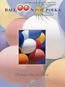Illustration de BALLOON POP POLKA pour 2 pianos 8 mains et 12 ballons
