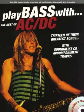 Illustration play bass with ac/dc avec cd