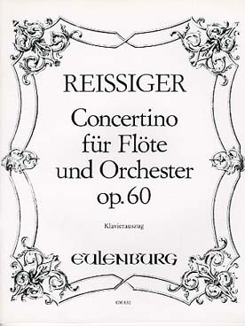 Illustration de Concertino op. 60 pour flûte et orchestre, réd. piano   