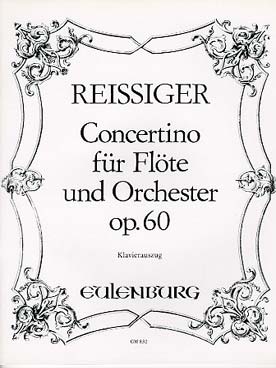Illustration de Concertino op. 60 pour flûte et orchestre, réd. piano
