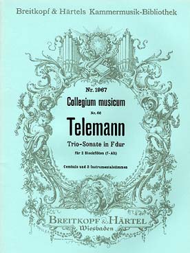 Illustration telemann trio-sonate en fa maj