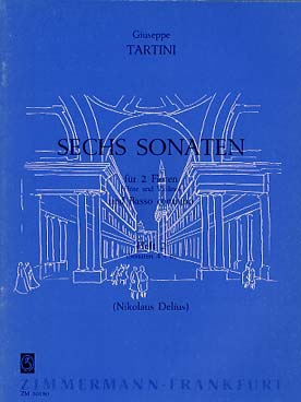 Illustration de 6 Sonates pour 2 flûtes (ou flûte et violon) et basse continue - Vol. 2 : Sonates 4 à 6
