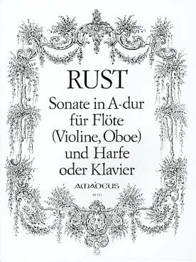 Illustration de Sonate en la M pour flûte (ou violon ou hautbois) et harpe ou piano