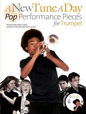 Illustration de A NEW TUNE A DAY for trumpet avec CD - Pop performance pieces