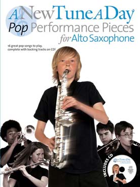 Illustration de A NEW TUNE A DAY for alto saxophone + CD - Pop performance pieces