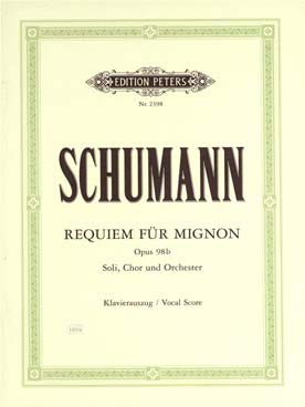 Illustration de Requiem für Mignon op. 98b pour soliste, chœur et orchestre, réd. piano