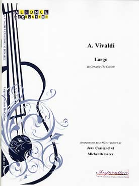 Illustration de Largo du concerto The Cuckow RV 335, tr. pour flûte traversière ou flûte à bec alto et guitare