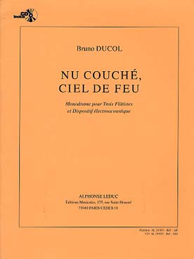Illustration de Nu couché, ciel de feu pour 3 flûtistes et dispositif électroacoustique