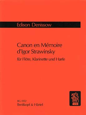 Illustration de Canon en mémoire d'Igor Strawinsky pour flûte, clarinette et harpe
