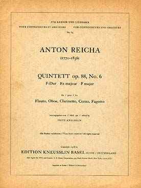 Illustration reicha quintette op. 88/6 en fa maj