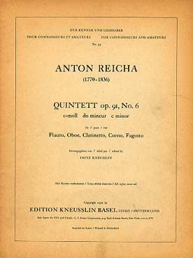 Illustration reicha quintette op. 91/6 en do min