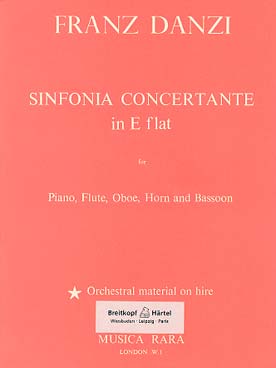 Illustration de Symphonie concertante en mi m pour flûte, hautbois, cor, basson et piano