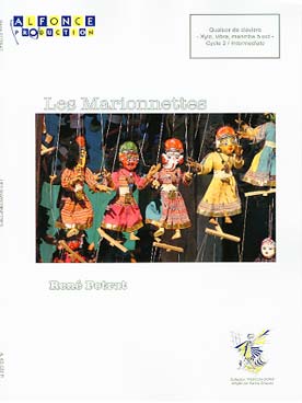 Illustration de Les Marionnettes pour quatuor de claviers (xylophone, vibraphone, marimba 5 octaves à 4 mains)