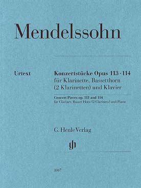 Illustration de 2 Konzertstücke op. 113 et 114 pour clarinette, cor de basset (ou 2 clarinettes) et piano