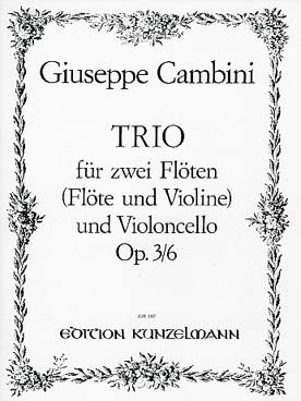 Illustration de Trio pour 2 flûtes (ou flûte et violon) et violoncelle op. 3/6