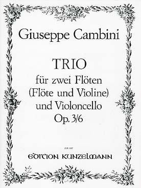 Illustration de Trio pour 2 flûtes (ou flûte et violon) et violoncelle op. 3/6