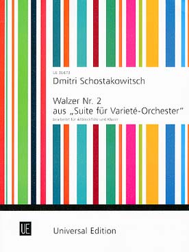 Illustration de Valse N° 2 de la "Suite pour orchestre de variété" (flûte à bec alto)