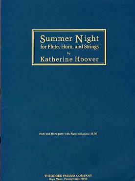 Illustration de Summer night pour flûte, cor et cordes réduction piano