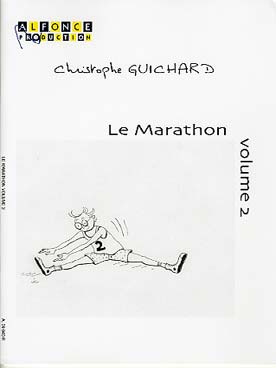 Illustration de Le Marathon : 21 études de concert pour marimba (4 octaves 1/3 ou 5 octaves) et piano, avec CD play-along - Vol. 2 : N° 6 à 10