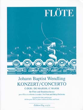 Illustration de Concerto en do M pour flûte et orchestre à cordes, réd. piano   