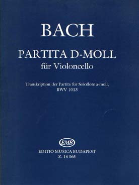 Illustration de Partita en ré m (transcription de la partita pour flûte BWV 1013)
