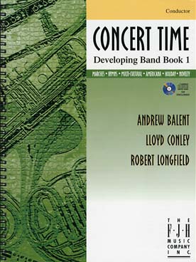 Illustration de CONCERT TIME - Developping band book 1 : conducteur avec lien de téléchargement