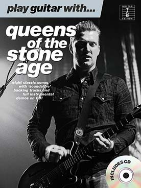 Illustration play guitar with queens stone age + cd