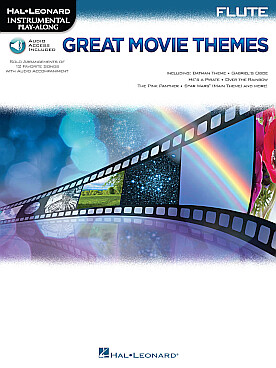 Illustration great movie themes flute