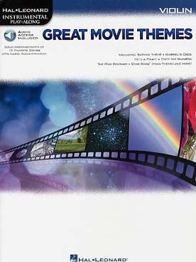 Illustration great movie themes violon