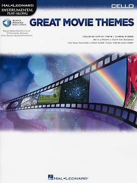 Illustration great movie themes violoncelle