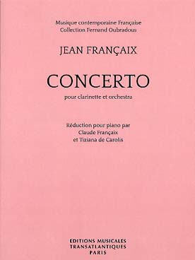 Illustration de Concerto pour clarinette et orchestre réduction piano
