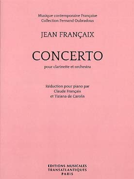 Illustration de Concerto pour clarinette et orchestre réduction piano
