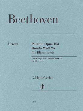 Illustration de Parthia op. 103 - Rondo WoO 25 pour octuor à vent (2 cors, 2 hautbois, 2 clarinettes et 2 bassons)