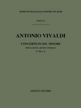 Illustration de Concerto RV 496 en sol m pour basson, cordes et basse continue
