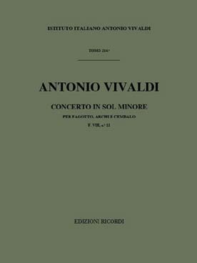 Illustration de Concerto RV 496 en sol m pour basson, cordes et basse continue