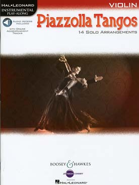 Illustration de 14 Tangos arrangés pour violon seul, avec accompagnements audio à télécharger