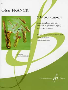 Illustration de Solo pour concours pour saxophone alto ou soprano et piano ou orgue
