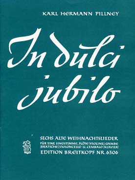 Illustration de 6 Alte Weinhachtslieder pour voix, flûte (ou violon), viole de gambe (ou alto), violoncelle et clavecin  