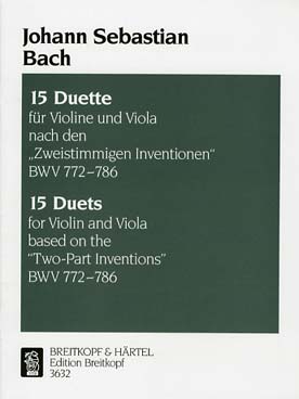 Illustration de 15 Duos des Inventions à 2 voix BWV 772- 786