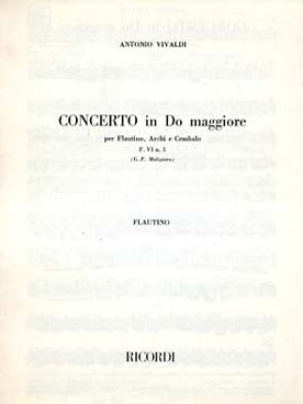 Illustration vivaldi concerto f. vi/5 en do maj