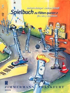 Illustration de SPIELBUCH zu Flöten queren 2 (pour 1 à 3 flûtes)