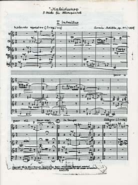 Illustration de Kaleidoskop (partition manuscrite, conducteur et parties)   