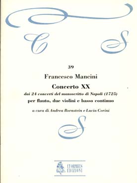 Illustration de Concerto N° 20 pour flûte, 2 violons et basse continue