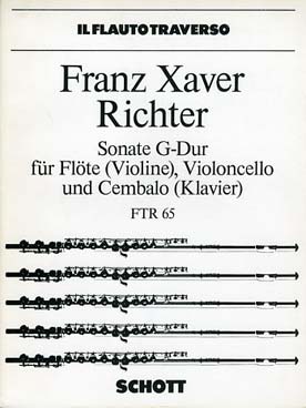 Illustration de Sonate en sol M pour flûte (ou violon), violoncelle et clavecin (ou piano)