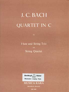 Illustration de Quartet en do M for flute and string trio or string quartet