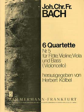 Illustration de Quatuor N° 5 pour flûte, violon, alto et basse (violoncelle)