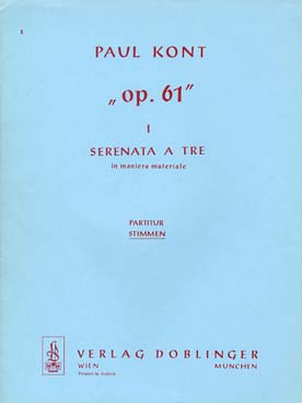 Illustration de Serenata a tre op. 61 - Parties séparées