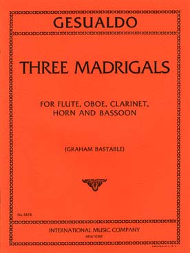 Illustration de Three Madrigals (conducteur et parties)