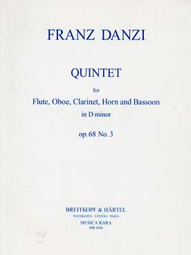Illustration danzi quintette op. 68 n° 3 en re min